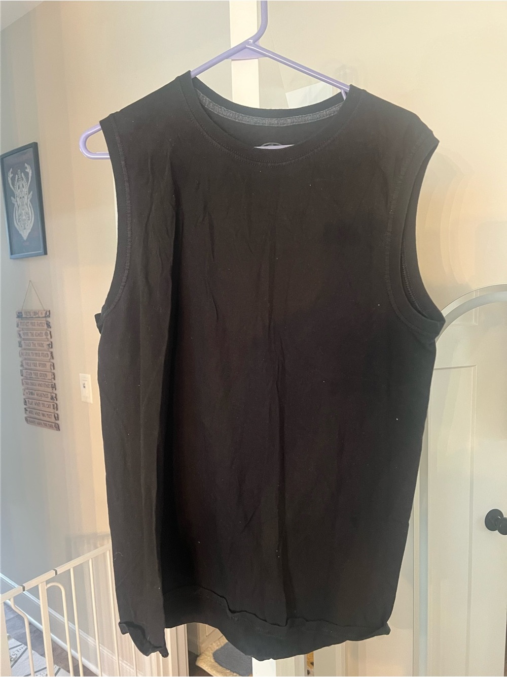 Athletic Works Black Men's Muscle Tank Top